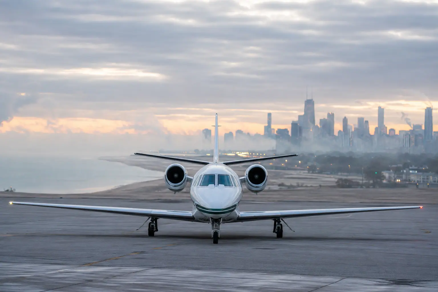 Private jet in Chicago