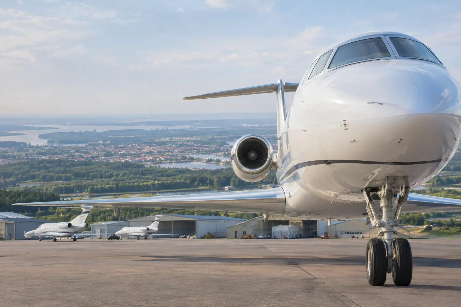 Private jets at William P. Hobby Airport